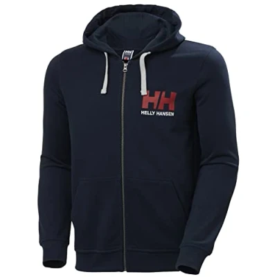 Image of Helly Hansen Mens HH Logo Full Zip Hoodie, S, Navy