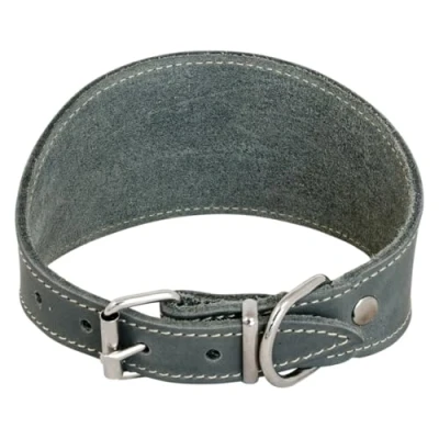 Image of JACK AND VANILLA, Greyhound Dog Collar, Grey Coloured Leather, Size 37 cm