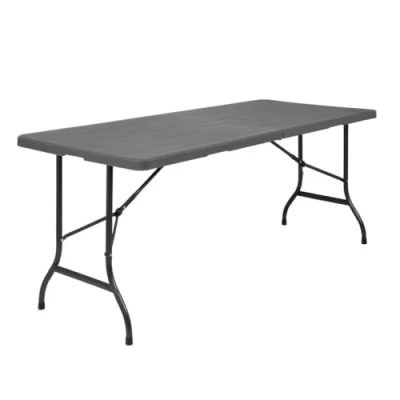 Image of Bolero Wood Effect Rectangular Centre Folding Table 6ft