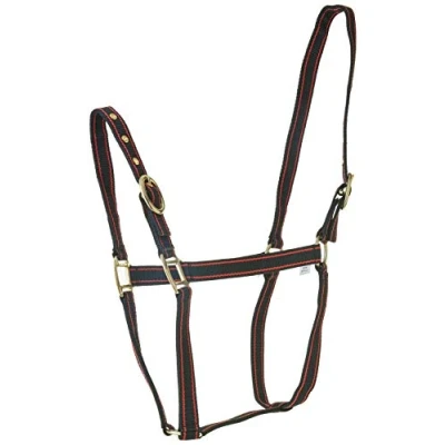 Image of Rhinegold Nylon Headcollar Shetland Black/Red