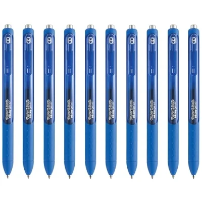 Image of Paper Mate InkJoy Gel Retractable Pens 0.7mm Medium Point Blue Ink Pack of 10