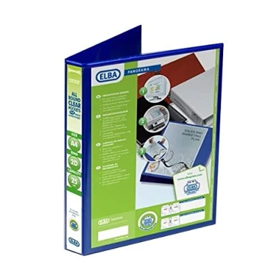 Image of Emgee Presentation Ring Binder PVC 2 D 25mm Capacity A4 Blue Ref 560302 [Pack of 6]