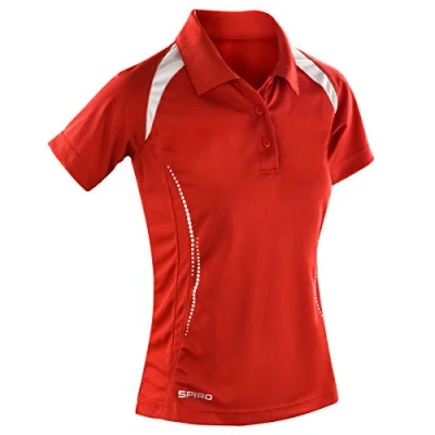 Image of Spiro Ladies Team Spirit Polo Shirt Red/White M