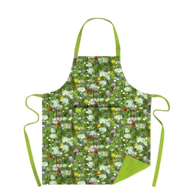 Image of Museums &amp; Galleries Adjustable Apron Wild Garden by Josephine Simon Artistic Floral Design Organic Cotton Stylish Home Accessory