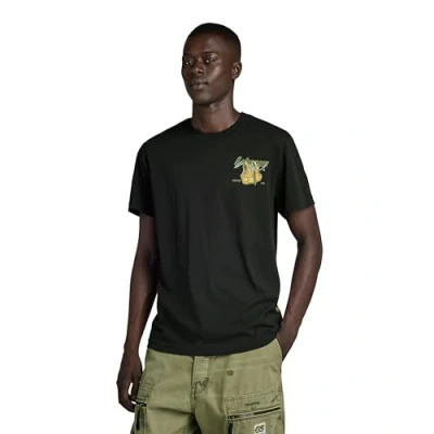 Image of G STAR RAW Men&#039;s Vest Back Graphic T Shirt, black (dk D24423 336 6484), L