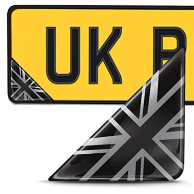 Image of Biomar Labs® 2 x 3D Domed Silicone Badge Stickers Decal Emblem Number Plate Car Motorcycle Helmet England UK Union Jack National United Kingdom Great Britain Flag F 141