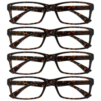 Image of The Reading Glasses Company Brown Tortoiseshell Readers Value 4 Pack Mens Womens UVR4092BR +2.50