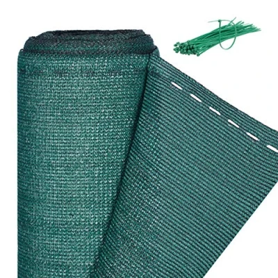 Image of Relaxdays Fence Netting, Privacy Shield for Fences &amp; Railing, HDPE Net, UV Resistant, Weatherproof, 2 x 20 m, Green
