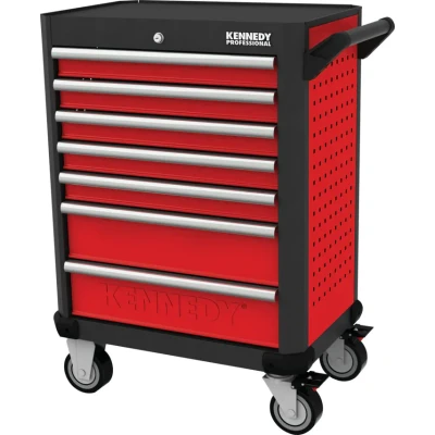 Image of Kennedy RED 28&quot; 7 Drawer Professional Roller Cabinet