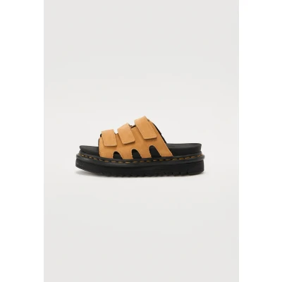 Image of Dr. Martens Raine Platform sandals, Women&#039;s, Size: 3, Tan Suede