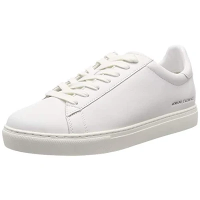 Image of Armani Exchange Trainers, Men&#039;s, Size: 10, White Leather