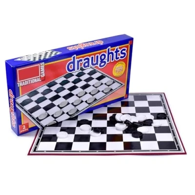 Image of Classic Traditional Board games Kids Children Family Adults Fun Great value (Draughts Game)