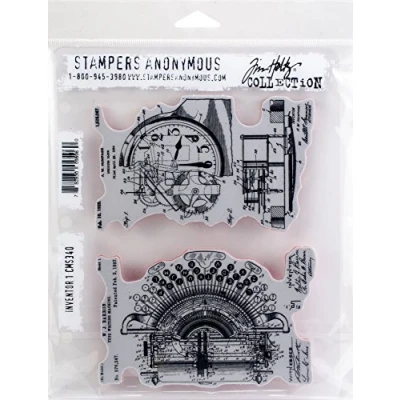Image of Tim Holtz Stampers Anon Cling RBBR Stamp Set Inventor 1, Other, One Size