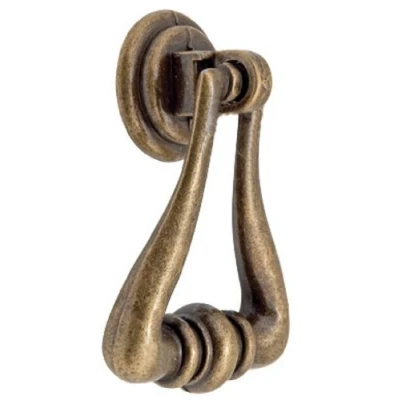 Image of 1 X Drop pull handle 47mm antiqued brass effect cupboard cabinet knob by Swish.