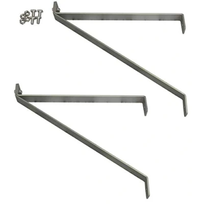 Image of Pair of Aluminium Greenhouse Shelving Brackets (27cm)