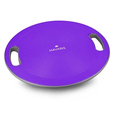 Image of Navaris Balance Board 40cm / 15.7&quot; Non Slip Wobble Stability Trainer for Exercise, Fitness and Physiotherapy Tone Muscles, Strengthen Core
