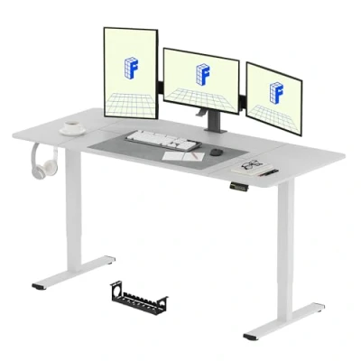 Image of FLEXISPOT Electric Standing Desk 180 x 80 cm Height Adjustable for Home Office (White)