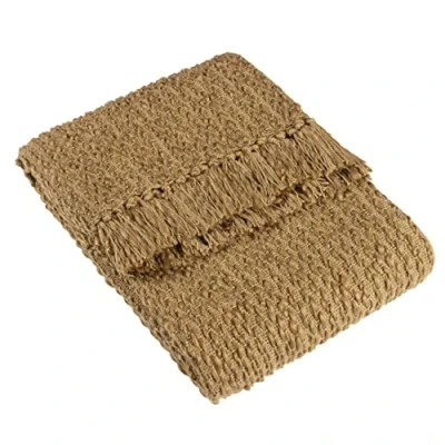 Image of Hoem Morni Woven Fringed Throw,Olive,130 x 180cm