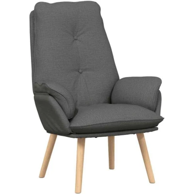 Image of Relaxing Chair Dark Grey Fabric Vidaxl