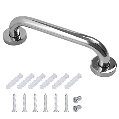 Image of Bathroom Grab Bar Stainless Steel Bath Shower Safety Handle Towel Holder for Kids Elderly Injured Aid 10 inch/25cm