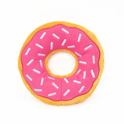 Image of ZippyPaws ZP864 Jumbo Donutz Strawberry Squeak Toy