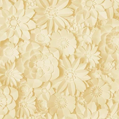 Image of 3D Effect Floral Wallpaper Flowers Yellow Mustard Washable Fine Decor Dimensions from Y�L
