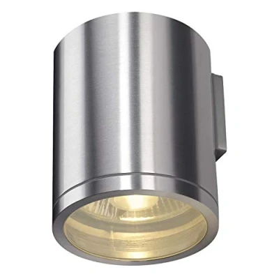 Image of SLV Wall Mounted Light ROX Out/Lighting for Walls, Paths, entrances, LED spot Outdoor, Surface Garden lamp / GU10 IP44 50W Aluminium