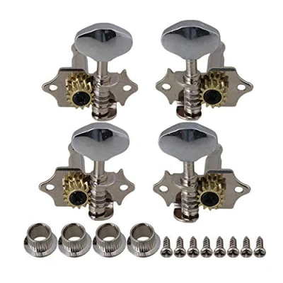 Image of BQLZR Chrome Tuning Pegs Machine Heads 2R2L For Ukulele 4 String Guitar Bass