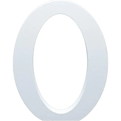 Image of White Wooden MDF Letter O Size 13cm Tall Free Standing Letters for Arts &amp; Crafts Personalized Name Decor