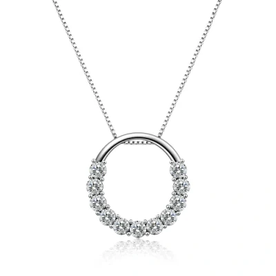 Image of GENPAR Women&#039;s Necklace 925 Sterling Silver Pendant Necklaces Cubic Zirconia Jewellery Gifts for Girlfriend Wife Mum Her Birthday Christmas Mothers Day Anniversary Valentines Gift