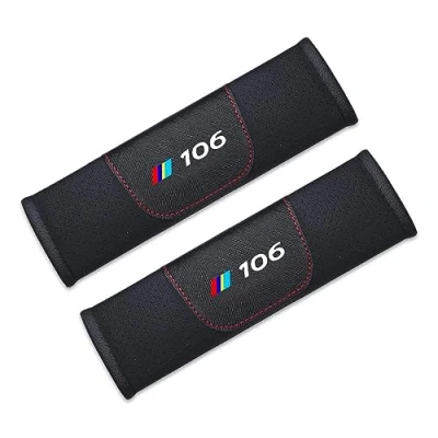 Image of MOOWI 2 Pcs Seatbelt Strap Cover for Peugeot 106, Car Protector Soft Comfort Seat Belt Shoulder Harness Pad, Belts Covers Padding