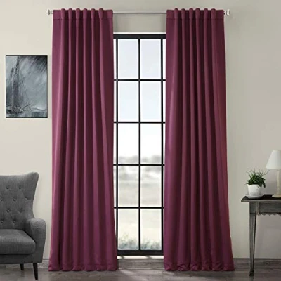 Image of HPD Half Price Drapes Room Darkening Curtains 84 Inches Long for Bedroom &amp; Living (1 Panel), 50 X 84, Aubergine