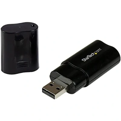 Image of StarTech.com USB Sound Card 3.5mm Audio Adapter External Black (ICUSBAUDIOB)