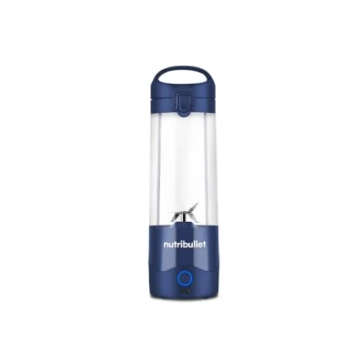 Image of nutribullet Portable Blender in Navy Powerful Extractor Blade, 475ml Cup, To Go Lid, USB C Charging Cable &amp; User Guide Delivers 15+ Blending Cycles Healthy Shakes On The Move