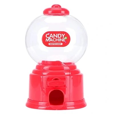 Image of Sweet Dispenser Mini Vending Machine For Sweets, Candy Cute Machine, Gumball Plastic Sweets Dispenser, Boys Girls(Red)