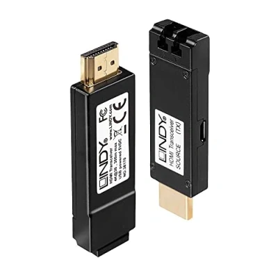 Image of Lindy 300m Fibre Optic HDMI 4K30 Extender, 4K UHD, 3840x2160p@60Hz, 10.2Gbps, Dolby TrueHD, DTS HD, Long Distance Solution for Video Walls, Signage, Commercial, Education &amp; Industrial Applications