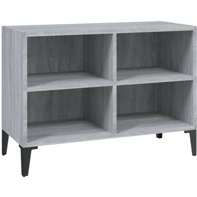 Image of vidaXL TV Cabinet with Metal Legs Grey Sonoma 69.5x30x50 cm