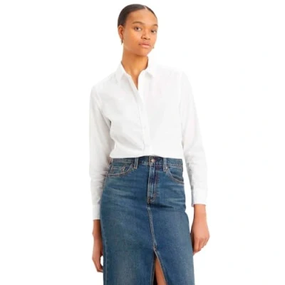 Image of Levi&#039;s Women&#039;s New Classic Fit Button Down Shirt, Bright White_VM, S