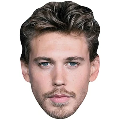 Image of Austin Butler (Beard) Celebrity Mask, Flat Card Face, Fancy Dress Mask