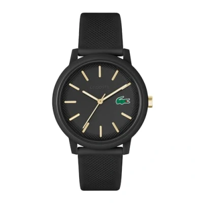 Image of Lacoste Analogue Quartz Watch for Men LACOSTE.12.12 Collection with Black Silicone Bracelet 2011233