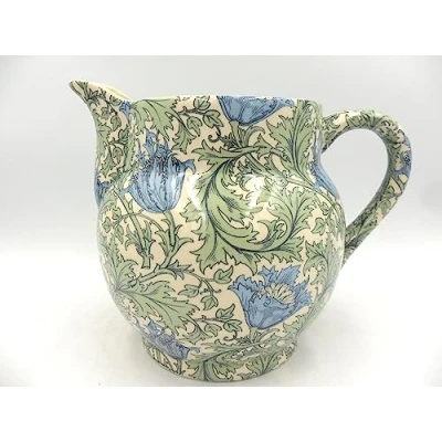Image of William Morris Anemone Design Extra Large Dutch jug by Heron Cross Pottery