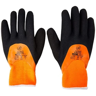 Image of UCI KoolGrip ARCTIC Thermal Dual Latex Waterproof Grip Work Gloves ORANGE (10/XL)