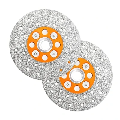 Image of Diamond Granite Cutting Wheel,BRSCHNITT 2pcs 100mm Vacuum Brazed Angle Grinder Blade with M14 Flange for Grinding Beveling Shaping Rounding Granite,Porcelain,Tile,Stone,Marble,Quartz