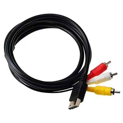 Image of Ruitroliker 1.8m 6ft replacement composite RCA AV TV display cable lead wire for Dreamcast DC