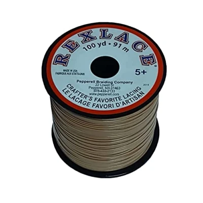 Image of Pepperell Rexlace Tan Plastic Lacing 100 Yard Spool