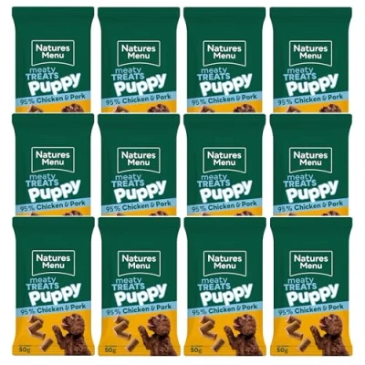 Image of Natures Menu Real Meaty Dog Treats For Puppies With Chicken