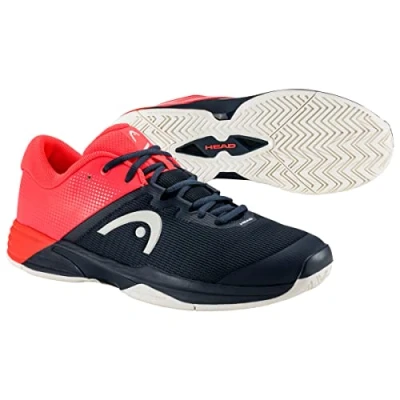 Image of HEAD Revolt Evo Mens Tennis Shoes, Blueberry/Fiery Coral, 9.5 UK