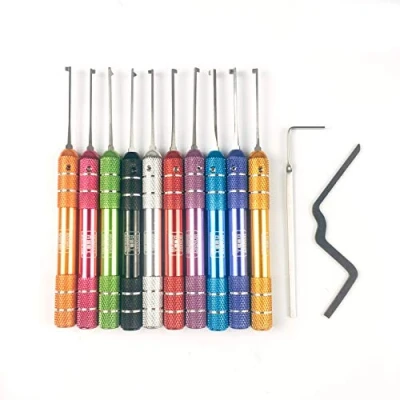 Image of TPM Go 10Pcs Dimple Lock Pick Kaba Set,Colorful Civil Opener Locksmith Tool