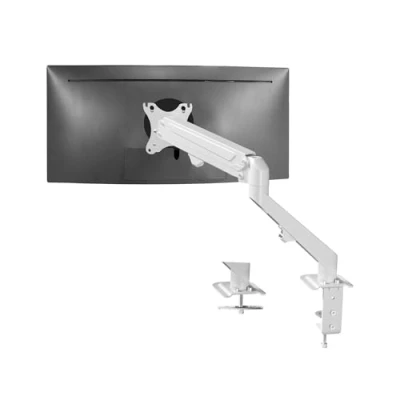 Image of VIVO Articulating Single 17 to 27 inch Pneumatic Spring Arm Clamp on Desk Mount Stand Fits 1 Monitor Screen with Max VESA 100x100, White (STAND V101OW)