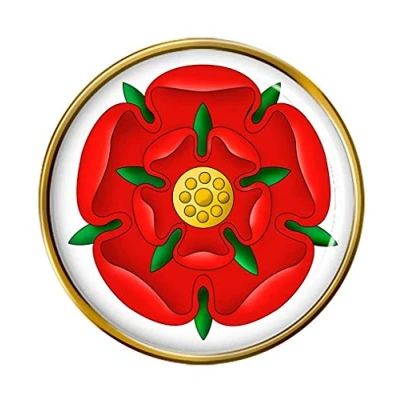 Image of Red Rose of Lancaster Pin Badge